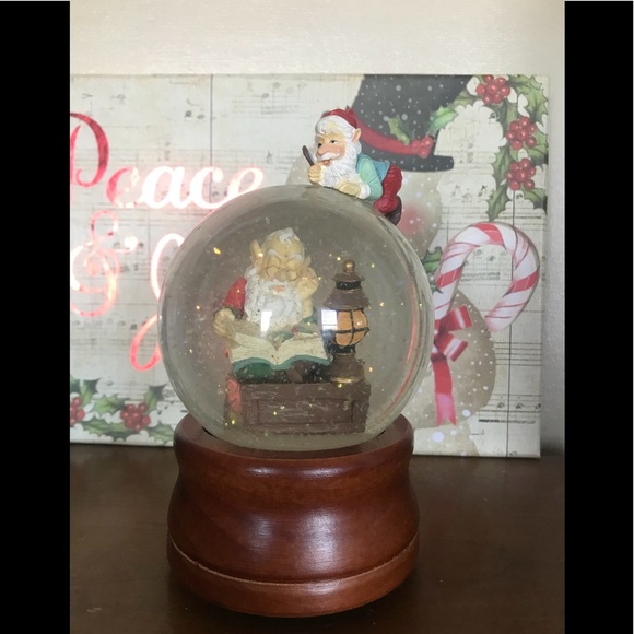 San Francisco Vintage Santa Elf Musical Snow Globe - Picture 1 of 10